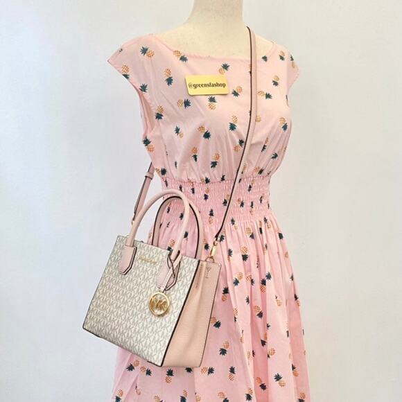 Michael Kors purse mercer Hope messenger crossbody bag pink - Picture 9 of 12